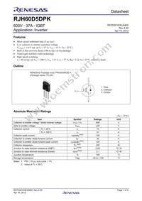 RJH60D5DPK-00#T0 Datasheet Cover