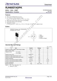 RJH60D7ADPK-00#T0 Datasheet Cover