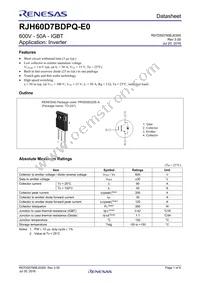 RJH60D7BDPQ-E0#T2 Datasheet Cover