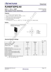 RJH60F3DPQ-A0#T0 Datasheet Cover