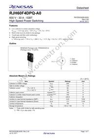 RJH60F4DPQ-A0#T0 Datasheet Cover