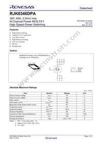 RJK0346DPA-01#J0B Datasheet Cover