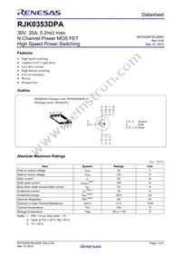 RJK0353DPA-01#J0B Datasheet Cover