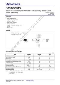 RJK03C1DPB-00#J5 Datasheet Cover