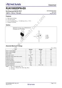 RJK1002DPN-E0#T2 Datasheet Cover