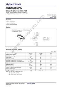 RJK1555DPA-00#J0 Datasheet Page 3