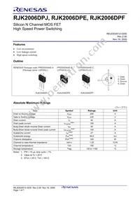 RJK2006DPE-00#J3 Datasheet Page 3