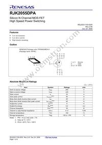 RJK2055DPA-00#J0 Datasheet Page 3