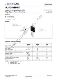 RJK2508DPK-00#T0 Datasheet Cover