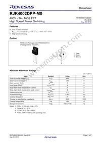 RJK4002DPP-M0#T2 Datasheet Cover