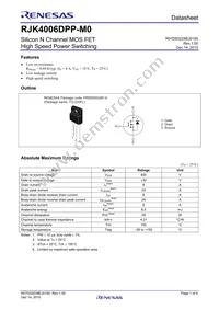 RJK4006DPP-M0#T2 Datasheet Cover