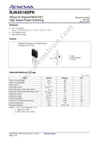 RJK4514DPK-00#T0 Datasheet Page 3