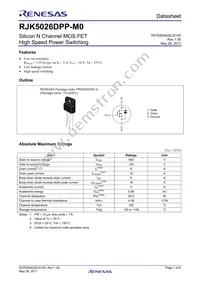 RJK5026DPP-M0#T2 Datasheet Cover