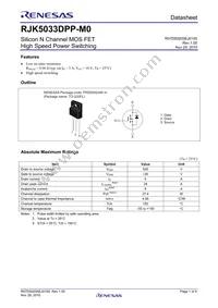 RJK5033DPP-M0#T2 Datasheet Cover