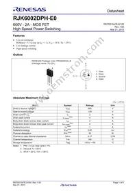 RJK6002DPH-E0#T2 Datasheet Cover