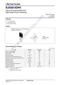 RJK6014DPK-00#T0 Datasheet Page 3