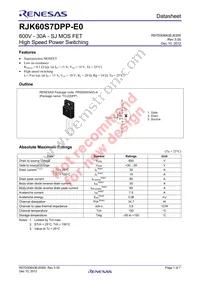 RJK60S7DPP-E0#T2 Datasheet Cover