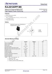 RJL5012DPP-M0#T2 Datasheet Cover