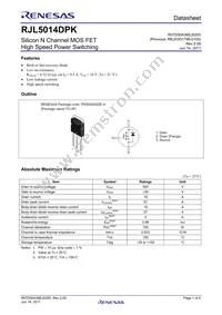 RJL5014DPK-00#T0 Datasheet Cover