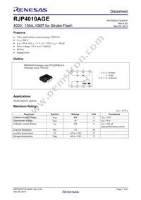 RJP4010AGE-00#P5 Datasheet Cover