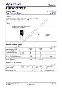 RJU60C2TDPP-EJ#T2 Datasheet Cover