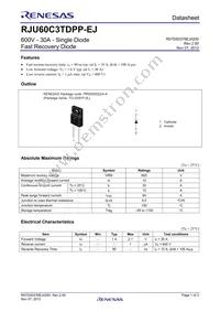 RJU60C3TDPP-EJ#T2 Datasheet Cover
