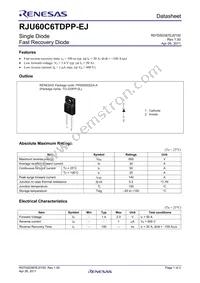 RJU60C6TDPP-EJ#T2 Datasheet Cover
