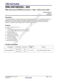 RMLV0816BGSA-4S2#KA0 Datasheet Cover