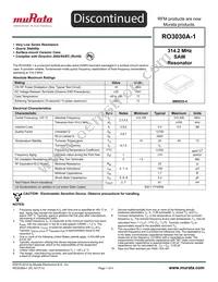RO3030A-1 Datasheet Cover