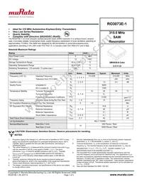 RO3073E-1 Datasheet Cover