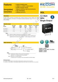 ROL-1215S/HP Datasheet Cover