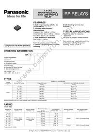 RP1-H-5V Datasheet Cover