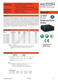 RP12-11015SAR/P Datasheet Cover