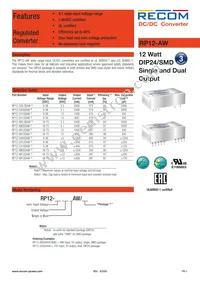 RP12-4815DAW/SMD Datasheet Cover