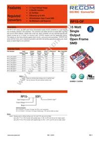 RP15-483.3SOF-R Datasheet Cover