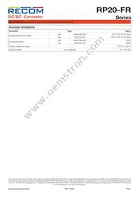 RP20-11015DFR/XC-HC Datasheet Page 9