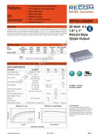 RPP20-2405SW Datasheet Cover