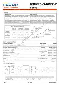 RPP20-2405SW Datasheet Page 4