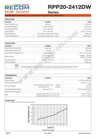 RPP20-2412DW Datasheet Page 2