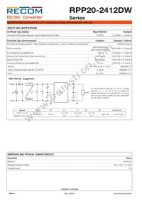 RPP20-2412DW Datasheet Page 4