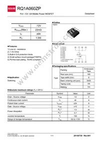 RQ1A060ZPTR Datasheet Cover