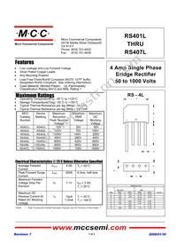 RS407L-BP Datasheet Cover