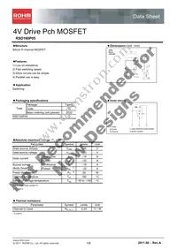 RSD160P05TL Datasheet Cover