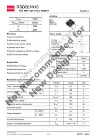 RSD201N10TL Datasheet Cover