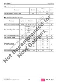 RSD221N06TL Datasheet Page 2