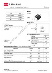 RSF014N03TL Datasheet Cover