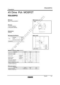RSL020P03TR Datasheet Cover
