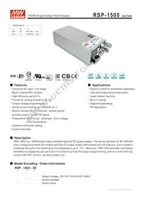 RSP-1500-15 Datasheet Cover