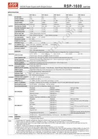 RSP-1600-24 Datasheet Page 2