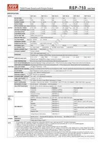 RSP-750-5 Datasheet Page 2